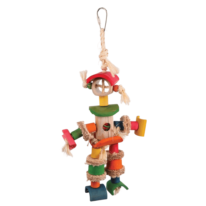 Kazoo Bird Toy Man W Sisal Rope N Chips Medium
