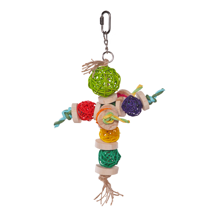Kazoo Colourful Wicker Balls W Decoration Small