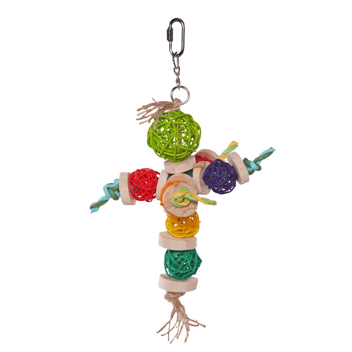 Kazoo Colourful Wicker Balls W Decoration Small