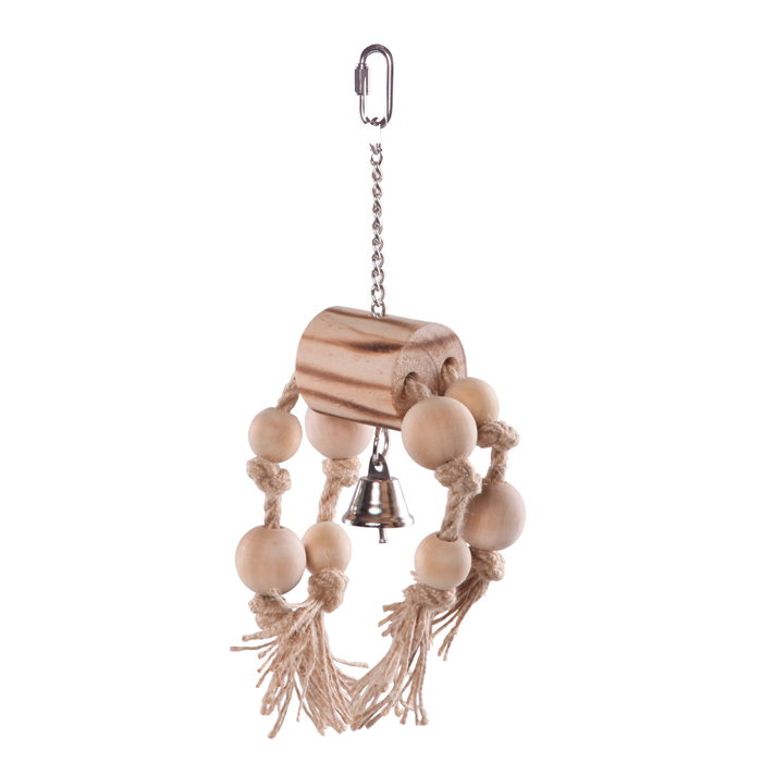 Kazoo Wooden Trunk W Rope And Beads Medium