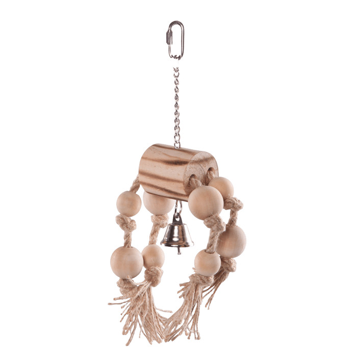 Kazoo Wooden Trunk W Rope And Beads Medium