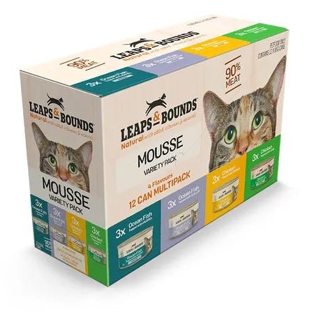 Leaps & Bounds Cat Mousse Variety Pack 85Gx12