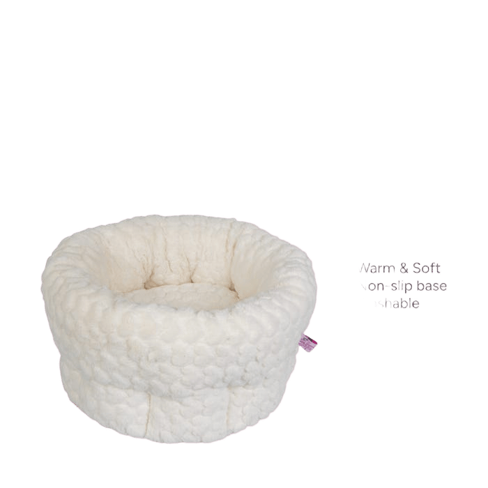 Trouble & Trix Cat Bed Deep Sided White