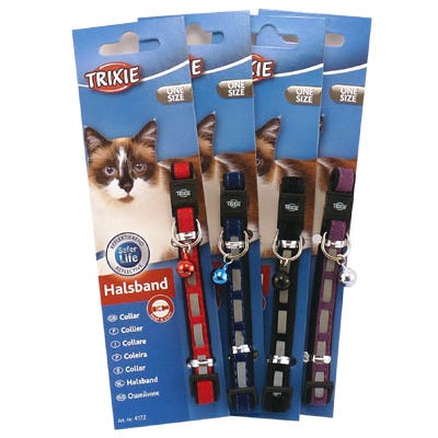 Trixie Cat Collar Reflective Velvet With Bell
