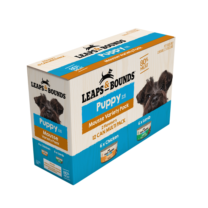 Leaps & Bounds Puppy Mousse Variety Pack 12X85g