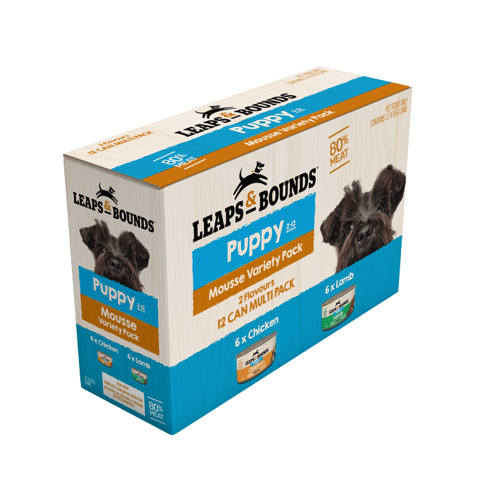 Leaps & Bounds Puppy Mousse Variety Pack 12X85g