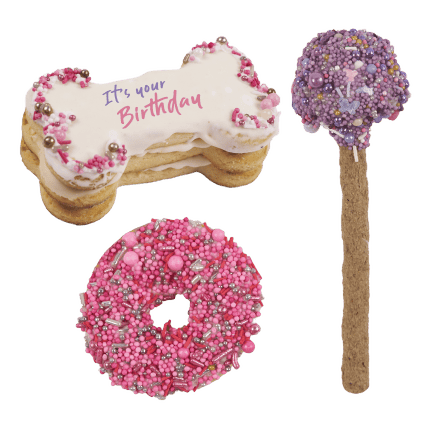 Kazoo Barneys Barkery Dog Birthday Treats Party Pack Pink