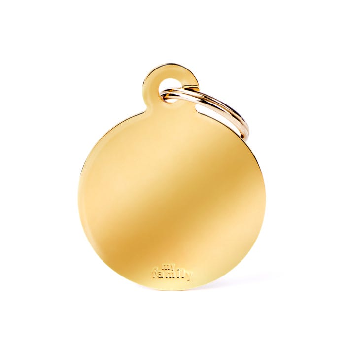 My Family B Circle Gold Tag L