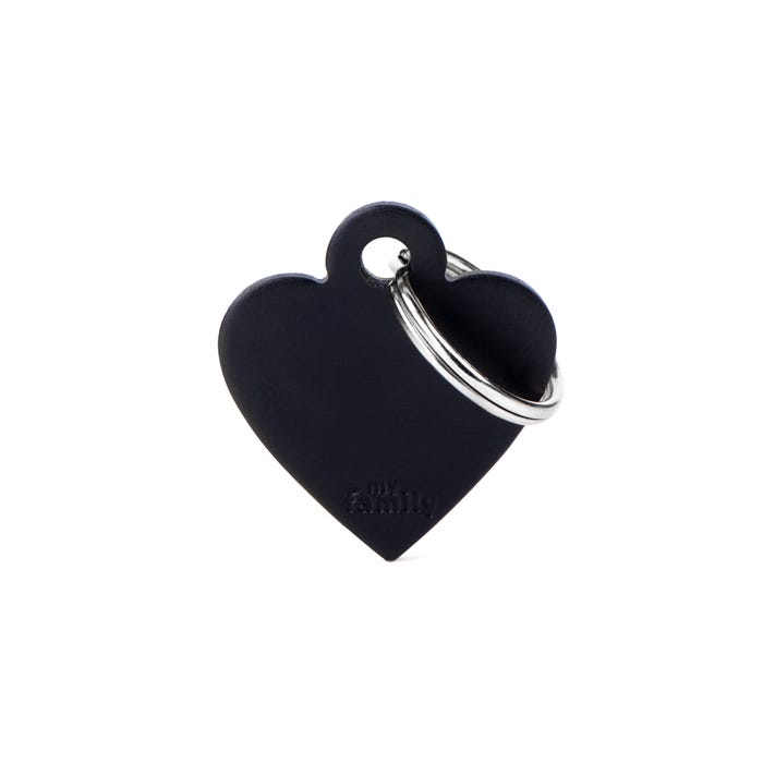 My Family B Heart Black Tag S