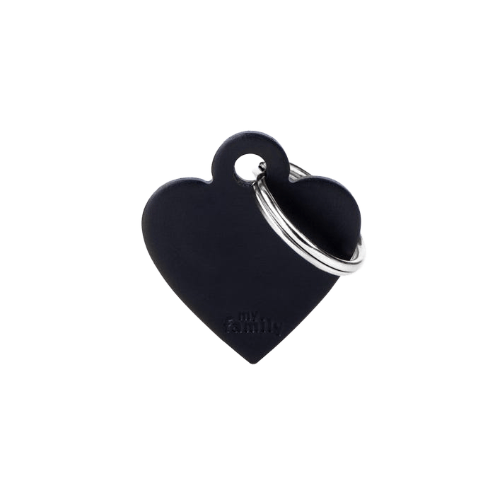 My Family B Heart Black Tag S
