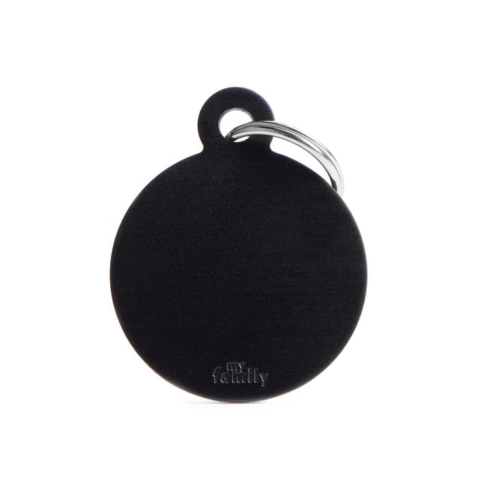 My Family B Circle Black Tag L