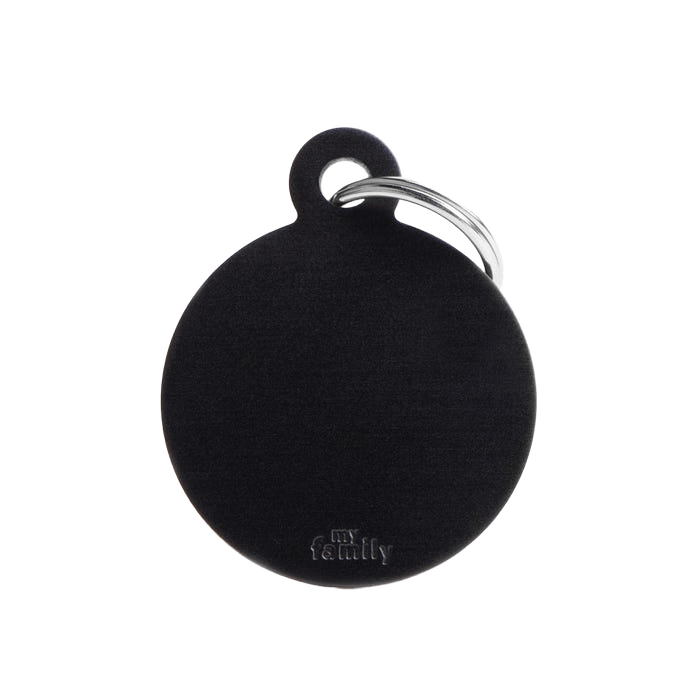 My Family B Circle Black Tag L