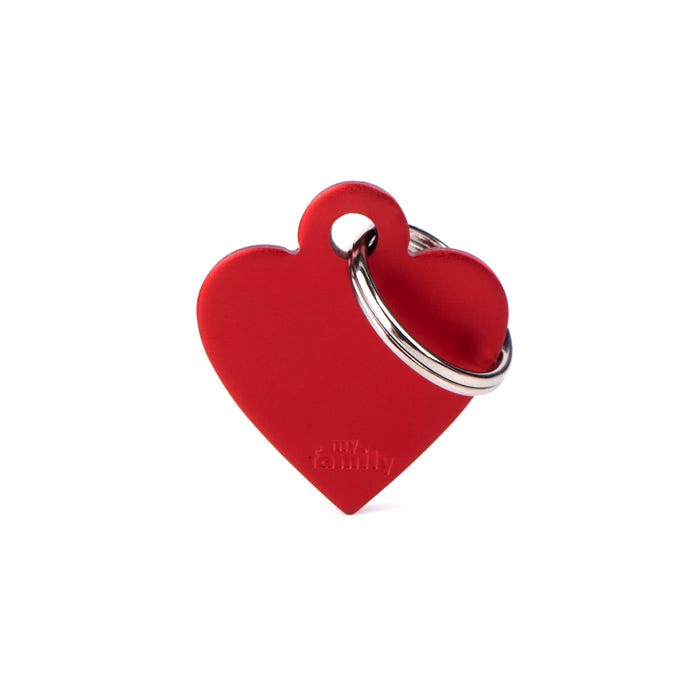 My Family B Heart Red Tag S