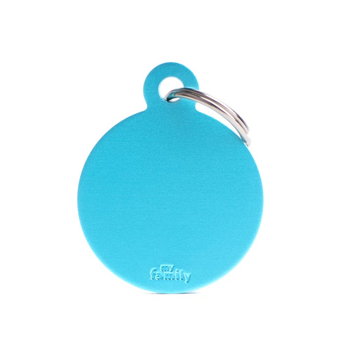 My Family B Circle Light Blue Tag L