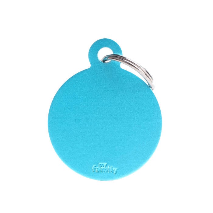 My Family B Circle Light Blue Tag L