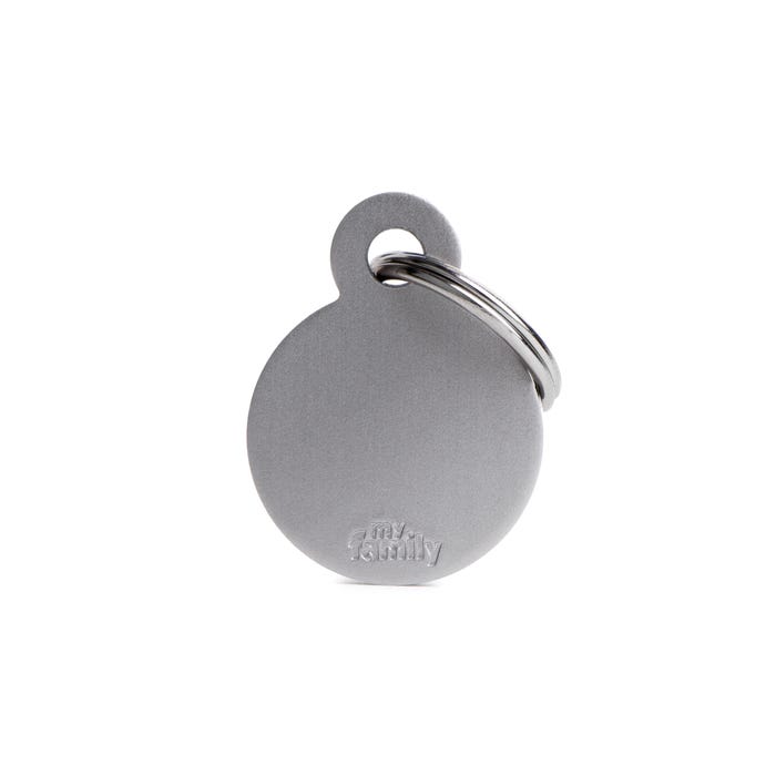My Family B Circle Grey Tag S