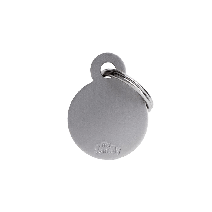 My Family B Circle Grey Tag S