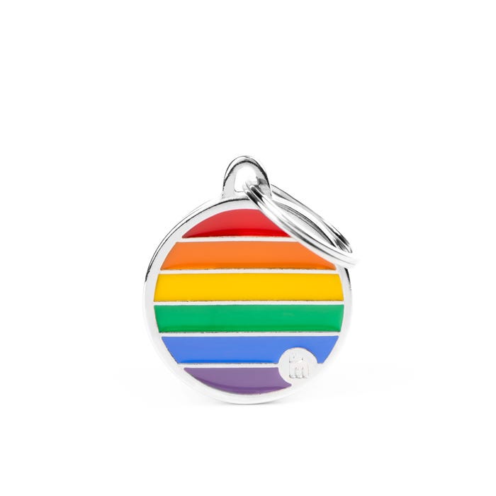 My Family Rainbow Circle Tag S