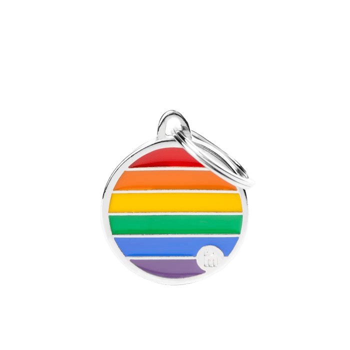 My Family Rainbow Circle Tag S