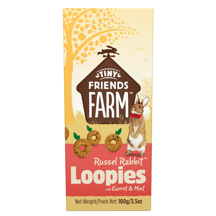 Tiny Friends Farm Russel Rabbit Loopies W/Carrot & Mint 100g