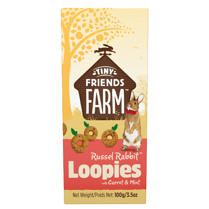 Tiny Friends Farm Russel Rabbit Loopies W/Carrot & Mint 100g