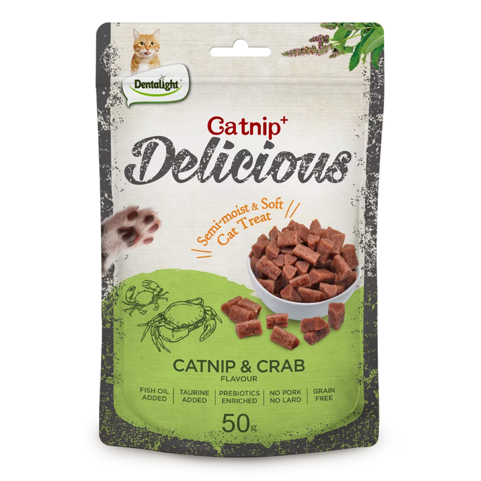 Dentalight Delicious Catnip Crab Cat Treat 50g