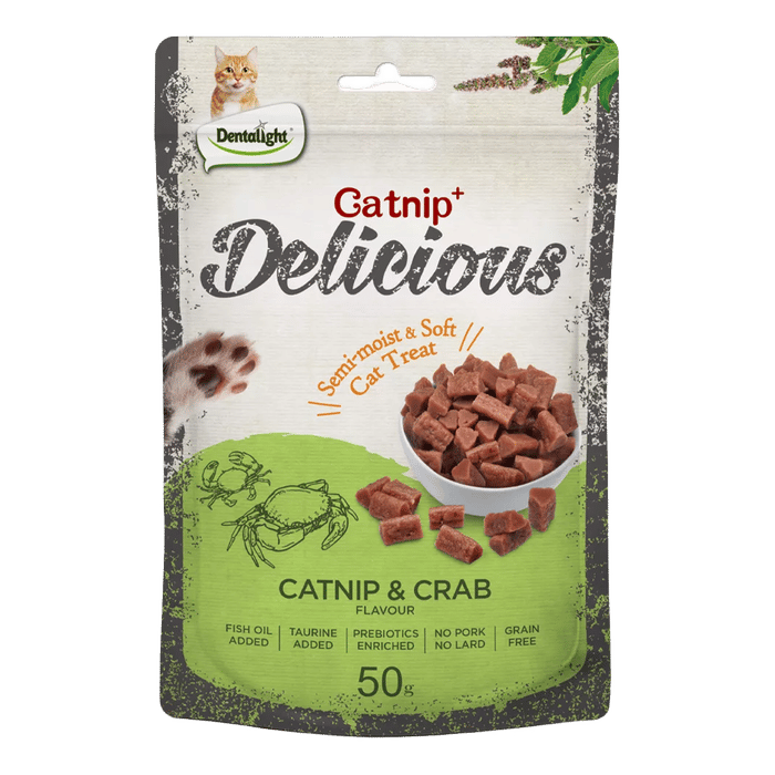Dentalight Delicious Catnip Crab Cat Treat 50g