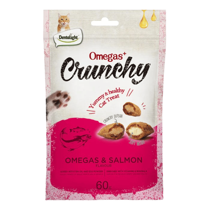 Dentalight Crunchy Omegas Salmon Cat Treat 60g