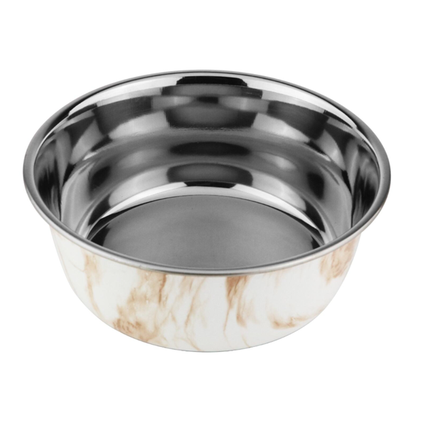 All Day Bowl Dipped Ss - Wh/Br Marble - 470ml