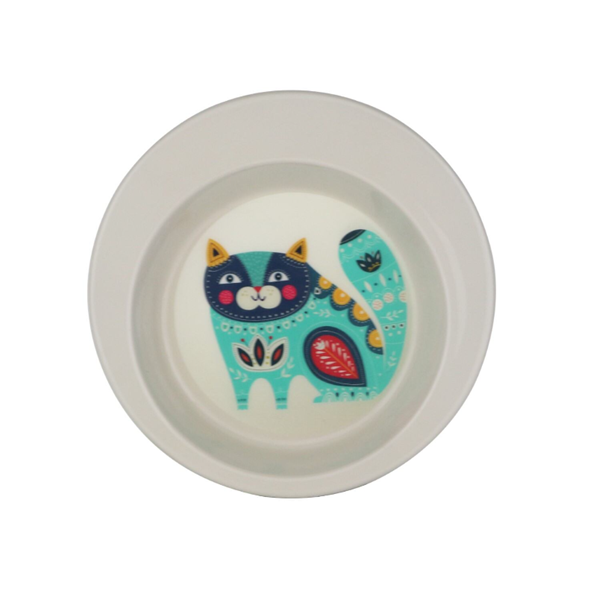 All Day Bowl Easy Grip Kitty - Turquoise - 350ml