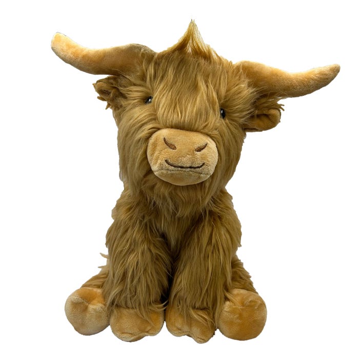 Multipet Dog Toy Shaggy Highland Cow 35cm