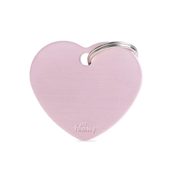 My Family Basic Heart Pink Tag L