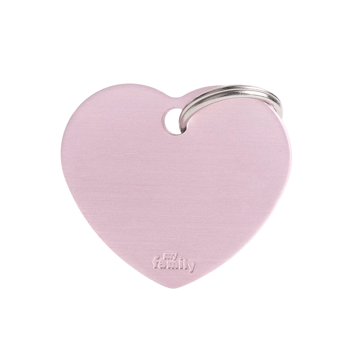 My Family Basic Heart Pink Tag L