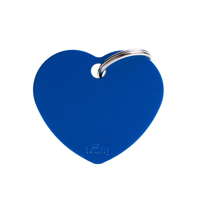 My Family Basic Heart Blue Tag L