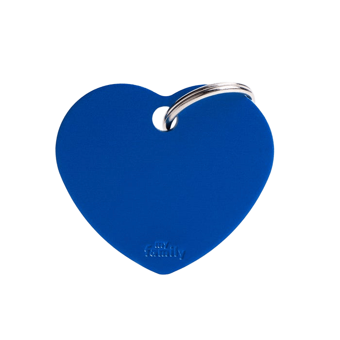 My Family Basic Heart Blue Tag L