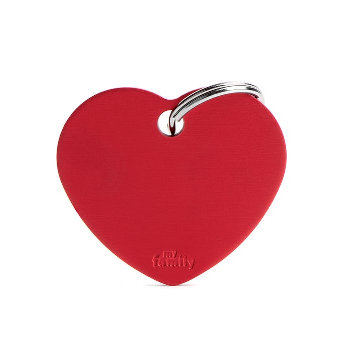 My Family Basic Heart Red Tag L