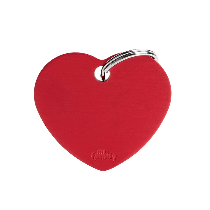 My Family Basic Heart Red Tag L