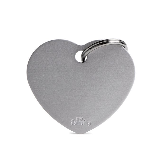 My Family Basic Heart Grey Tag L
