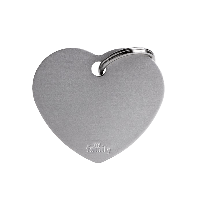 My Family Basic Heart Grey Tag L