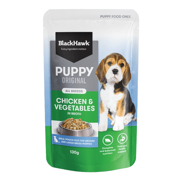Black Hawk Puppy Chicken And Vegetable Pouch 130g