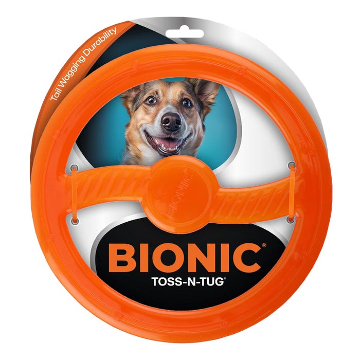 Bionic Dog Toy Toss-N-Tug Ring 22.7cm