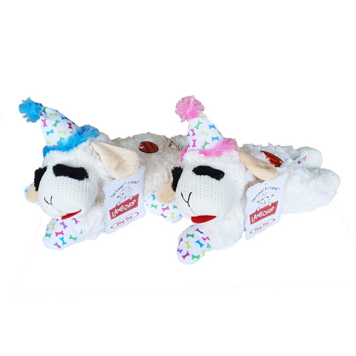 Multipet Dog Toy Lamb Chop Birthday 25cm