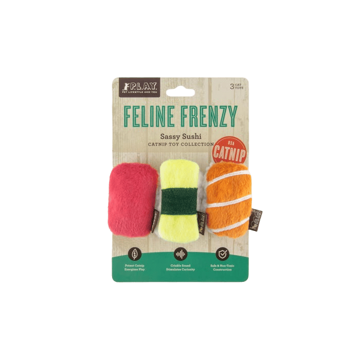 P.l.a.y Cat Toy Feline Frenzy Sushi 3pc