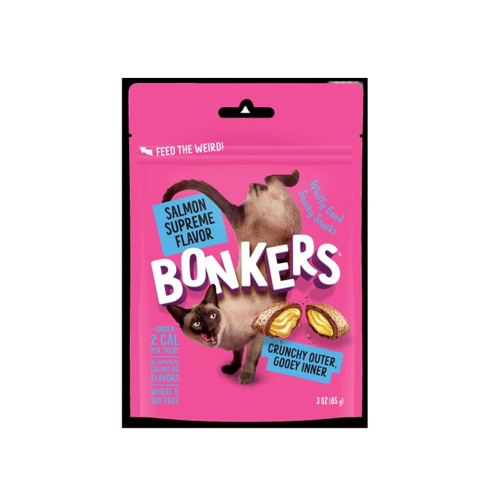 Bonkers Cat Treats Dry Salmon Supreme 85g