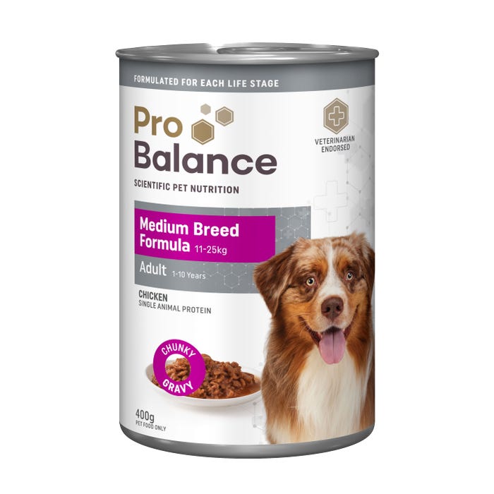 Probalance Medium Breed Chicken Wet Dog Food 400g