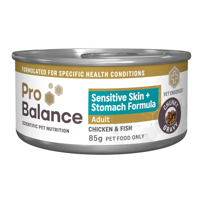 Probalance Sensitive Skin & Stomach Fish Gravy Wet Cat Food 85g