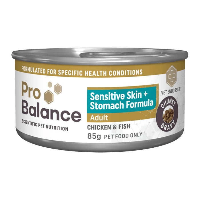 Probalance Sensitive Skin & Stomach Fish Gravy Wet Cat Food 85g
