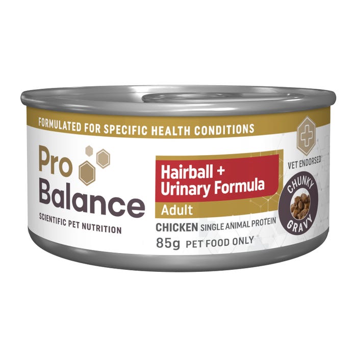 Probalance Hairball & Urinary Chicken Gravy Wet Cat Food 85g