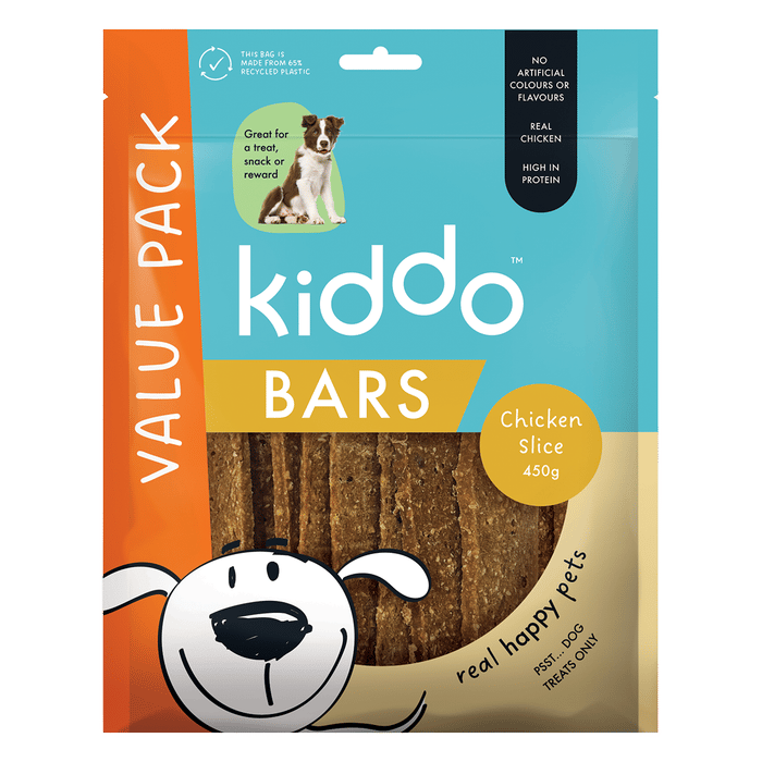 Kiddo Dog Treats Chicken Slice Value Bag 450g