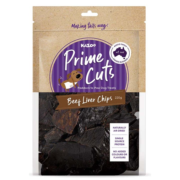 Kazoo Prime Cuts Beef Liver Chips 220g